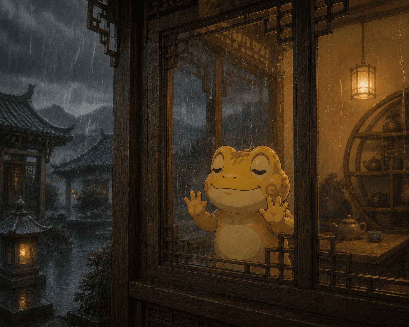 Jin at the temple window